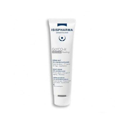 Crème de nuit peeling 12% d'acide glycolique MEDIUM 30ml Glyco-A Isispharma