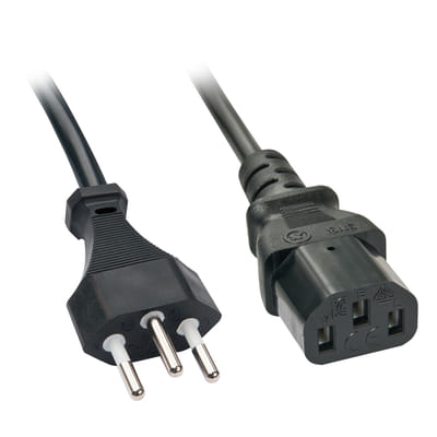 Lindy 30417 Electric Cable Black 2 m Coupler C13