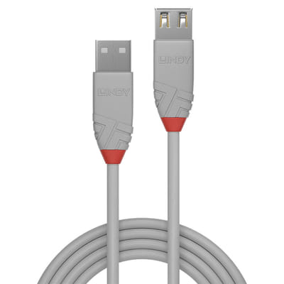 Lindy 36712 USB cable 1 m USB 2.0 USB A Gray