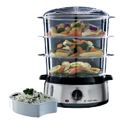 Russell Hobbs 19270-56 cuiseur vapeur 3 Nombre de paniers Pose libre 800 W Noir, Acier inoxydable Russell Hobbs 19270-56 cuiseur vapeur 3 Nombre de paniers Pose libre 800 W Noir, Acier inoxydable