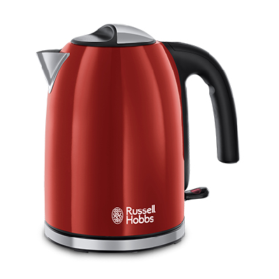 Russell Hobbs 20412-70 bouilloire Noir, Rouge, Acier inoxydable