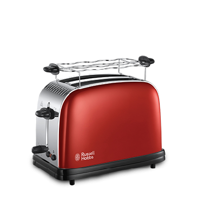 Russell Hobbs 23330-56 grille-pain 2 part(s) Noir, Rouge, Acier inoxydable