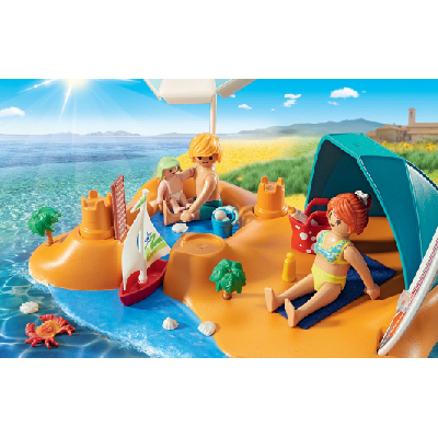 Playmobil FamilyFun Famille De Vacanciers Et Tente Playmobil FamilyFun Famille De Vacanciers Et Tente