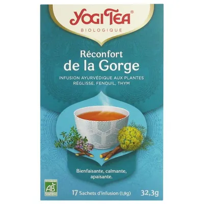 Yogi Tea Réconfort de la Gorge Bio 17 Sachets Yogi Tea Réconfort de la Gorge Bio 17 Sachets