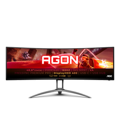 AOC B2 AG493UCX2 flat screen PC 124 cm (48.8") 5120 x 1440 pixels Quad HD LED Black