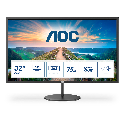 AOC V4 Q32V4 écran plat de PC 80 cm (31.5") 2560 x 1440 pixels 2K Ultra HD LED Noir