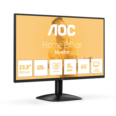 AOC 24B31H شاشة مسطحة للكمبيوتر 60.5 سم (23.8") 1920 x 1080 بكسل فائق الوضوح أسود
