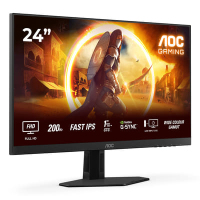 AOC G4 24G4HRE شاشة مسطحة للكمبيوتر 60.5 سم (23.8") 1920 x 1080 بكسل فائق الوضوح LED أسود، أحمر
