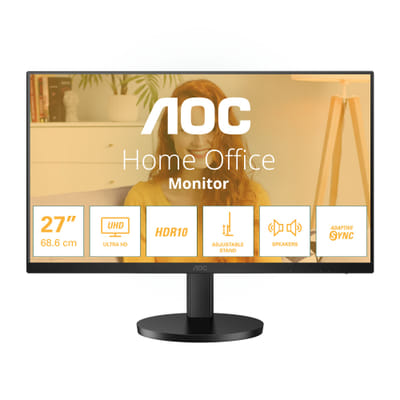 AOC U27B3AF Flat PC Monitor 68.6 cm (27") 3840 x 2160 pixels 4K Ultra HD LED Black