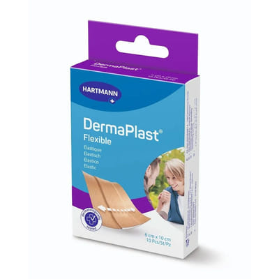 Flexible Elastic Bandages 6x10cm x10 Dermaplast Small Wounds Hartmann