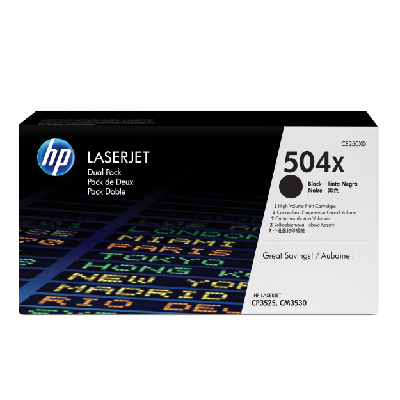 HP 504X Cartouche de toner 2 pièce(s) Original Noir (CE250XD) HP 504X Cartouche de toner 2 pièce(s) Original Noir (CE250XD)