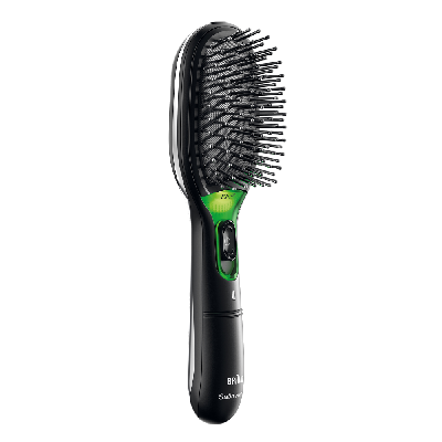 Braun BR710 Adulte Brosse à cheveux rectangulaire Noir, Vert Braun BR710 Adulte Brosse à cheveux rectangulaire Noir, Vert