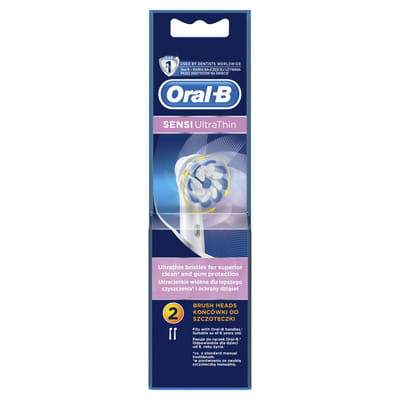 Oral-B Sensi UltraThin 4210201176596 Brush Heads 2 Piece(s) White