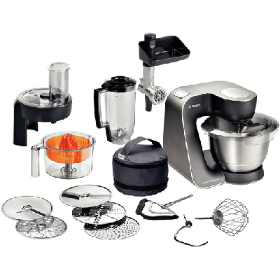 Bosch MUM57860 robot de cuisine 900 W 3,9 L Noir, Acier inoxydable