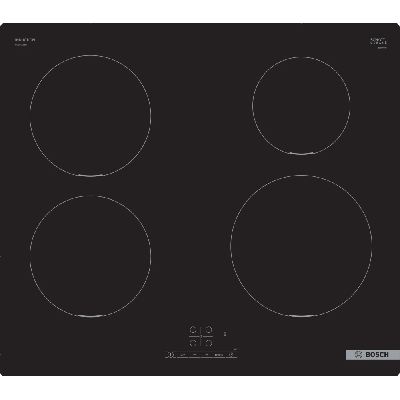 Bosch Serie 4 PUE611BB5E plaque Noir Intégré 60 cm Plaque avec zone à induction 4 zones
