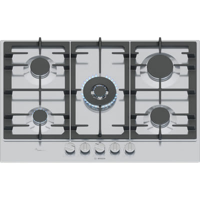 Bosch Serie 6 PCQ7A5I90 plaque Acier inoxydable Intégré 75 cm Gaz 5 zone(s)