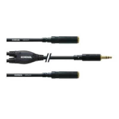 Cordial CFY 0.3 WYY câble audio 0,3 m 3,5mm 2 x 6,35 mm Noir