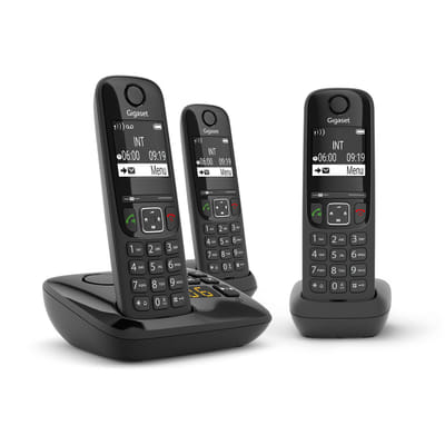 Gigaset AS690A Trio Analog/dect Phone Black