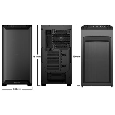 بي كويت! PURE BASE 501 Airflow Window أسود ميدي تاور
