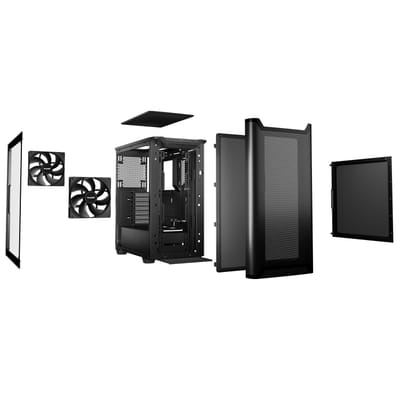 بي كويت! PURE BASE 501 Airflow Window أسود ميدي تاور