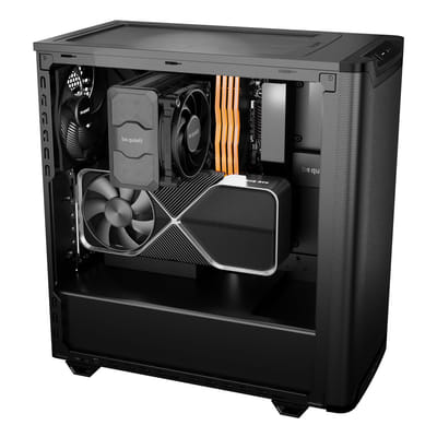 بي كويت! PURE BASE 501 Airflow Window أسود ميدي تاور