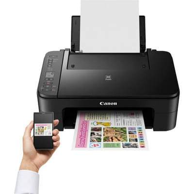 طابعة كانون PIXMA TS3140 متعددة الوظائف ملونة نافثة للحبر 3 في 1 / واي فاي - أسود