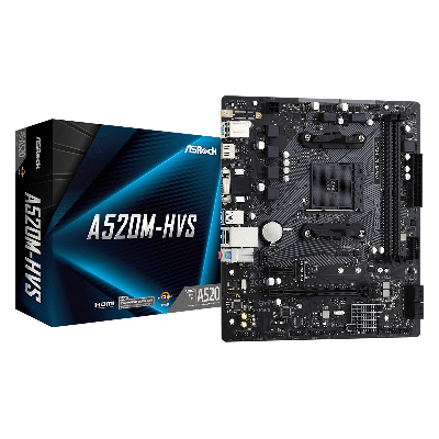 Asrock A520M-HVS AMD A520 Emplacement AM4 micro ATX (90-MXBE60-A0UAYZ) Asrock A520M-HVS AMD A520 Emplacement AM4 micro ATX (90-MXBE60-A0UAYZ)