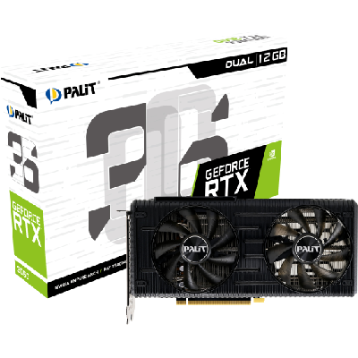 Palit NE63060019K9-190AD carte graphique NVIDIA GeForce RTX 3060 12 Go GDDR6 Palit NE63060019K9-190AD carte graphique NVIDIA GeForce RTX 3060 12 Go GDDR6