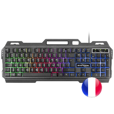 Mars Gaming MK120FR Gaming Keyboard FRGB Aluminium Smartphone Stand French