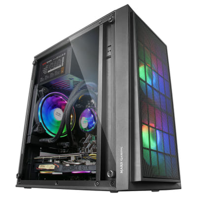 Mars Gaming MCDUO unité centrale Mini Tower Noir