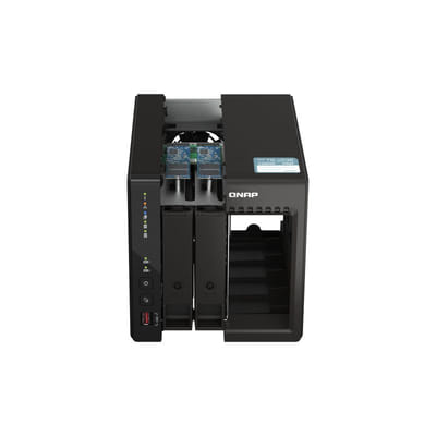 QNAP TS-253E NAS برج إيثرنت/LAN أسود J6412