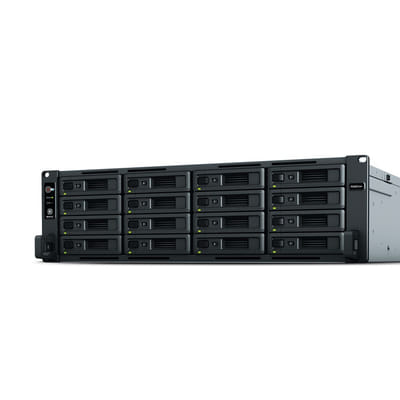 Synology RackStation RS4021XS+ خادم تخزين رف (3 U) إيثرنت/LAN أسود D-1541 (RS4021xs+)