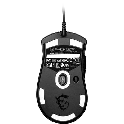 MSI CLUTCH GM51 LIGHTWEIGHT فأرة لليد اليمنى USB Type-A بصرية 26000 DPI