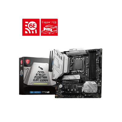 MSI MAG B760M MORTAR WIFI DDR4 carte mère Intel B760 LGA 1700 micro ATX MSI MAG B760M MORTAR WIFI DDR4 carte mère Intel B760 LGA 1700 micro ATX