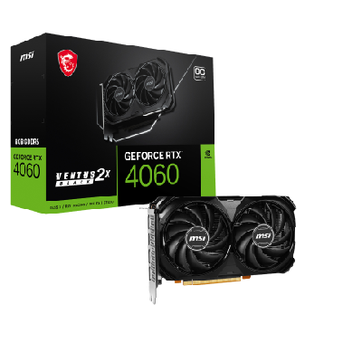 MSI VENTUS GEFORCE RTX 4060 2X BLACK 8G OC carte graphique NVIDIA 8 Go GDDR6 MSI VENTUS GEFORCE RTX 4060 2X BLACK 8G OC carte graphique NVIDIA 8 Go GDDR6