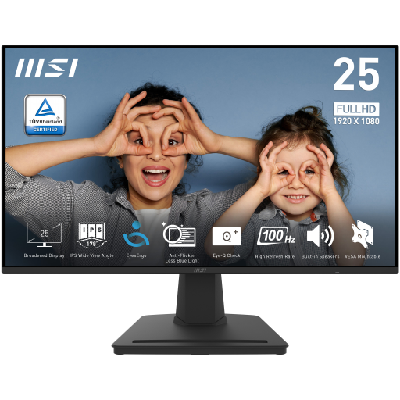 MSI PRO MP252 écran plat de PC 62,2 cm (24.5") 1920 x 1080 pixels Full HD LED Noir MSI PRO MP252 écran plat de PC 62,2 cm (24.5") 1920 x 1080 pixels Full HD LED Noir