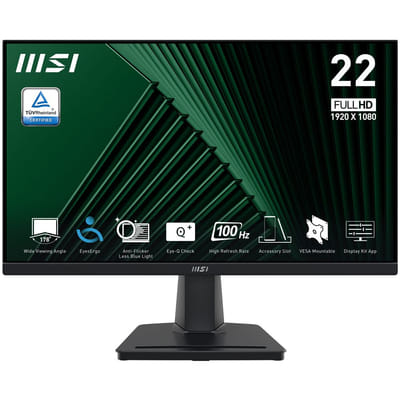 إم إس آي برو MP225V شاشة مسطحة لجهاز الكمبيوتر 54.5 سم (21.4") 1920 x 1080 بكسل فائق الدقة LCD أسود