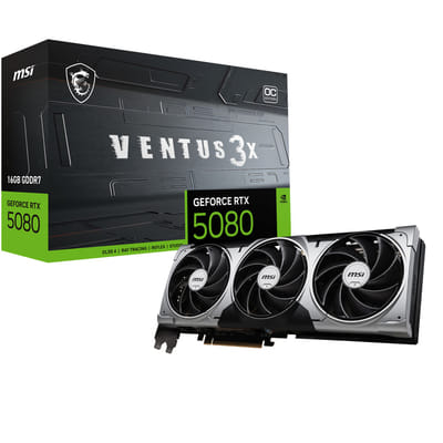 MSI VENTUS GeForce RTX5080 16G 3X OC NVIDIA GeForce RTX 5080 16 جيجابايت GDDR7