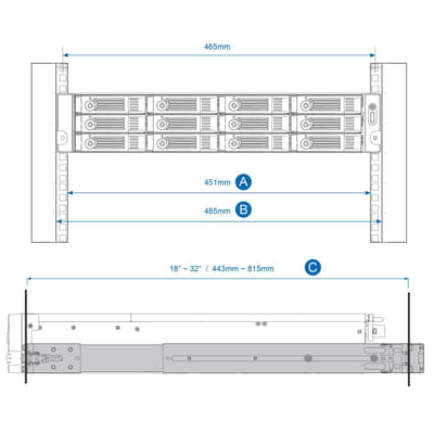 QNAP RAIL-B02 accessoire de racks (RAIL-B02)