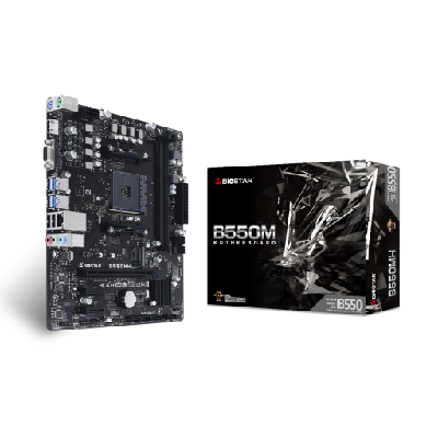 Biostar B550MH Ver. 6.0 Emplacement AM4 micro ATX AMD B550 Biostar B550MH Ver. 6.0 Emplacement AM4 micro ATX AMD B550