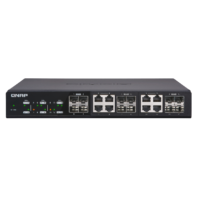 QNAP QSW-1208-8C commutateur réseau Non-géré Noir