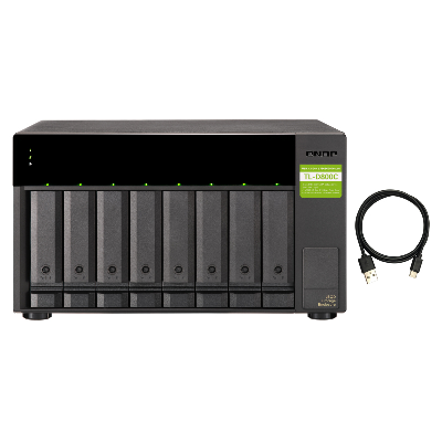 QNAP TL-D800C Boîtier de disques de stockage Boîtier disque dur/SSD Noir, Gris 2.5/3.5" QNAP TL-D800C Boîtier de disques de stockage Boîtier disque dur/SSD Noir, Gris 2.5/3.5"