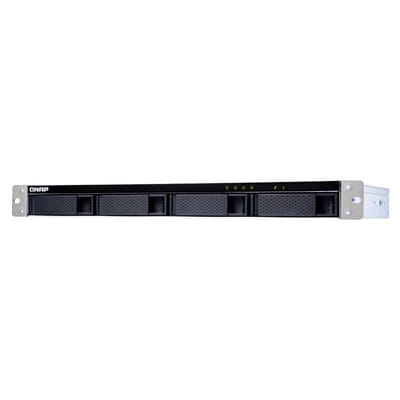QNAP TL-R400S حاوية تخزين محرك الأقراص حاوية القرص الصلب/SSD أسود، رمادي 2.5/3.5" (TL-R400S)