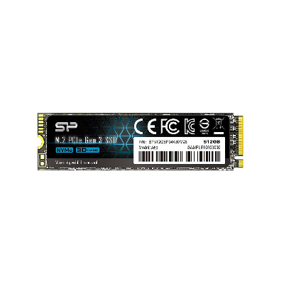 Silicon Power P34A60 M.2 512 Go PCI Express SLC NVMe Silicon Power P34A60 M.2 512 Go PCI Express SLC NVMe