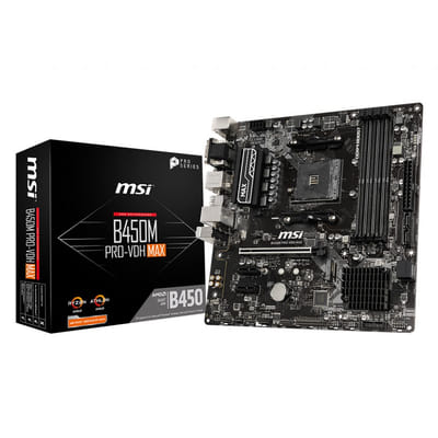 MSI B450M PRO-VDH Max AM4 Micro ATX AMD B450