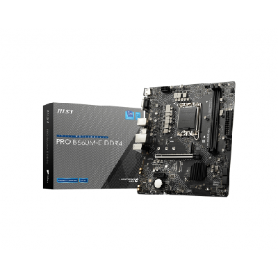 MSI MB PRO B660M-E DDR4 Intel B660 LGA 1700 micro ATX MSI MB PRO B660M-E DDR4 Intel B660 LGA 1700 micro ATX