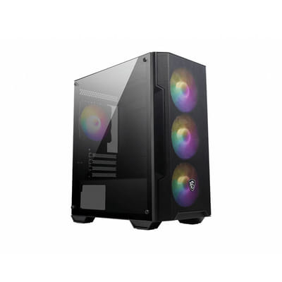 MSI MAG FORGE M100A Micro Tower Case Black, Transparent