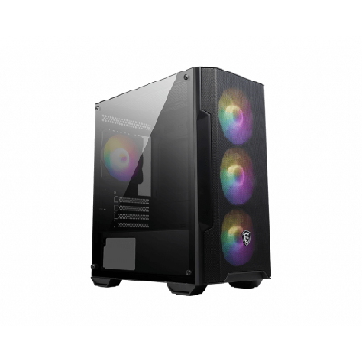 MSI MAG FORGE M100A unité centrale Micro Tower Noir, Transparent