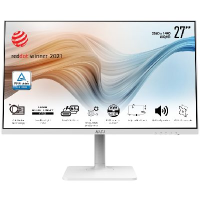 MSI Modern MD272QPW LED display 27" 2560 x 1440 pixels Wide Quad HD Blanc