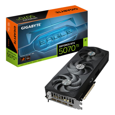 GIGABYTE GeForce RTX 5070 Ti EAGLE OC SFF 16G Graphics Card - 16 GB GDDR7, 256 bits, PCI-E 5.0, 2542 MHz Core Clock, 3 x DP 2.1a, 1 x HDMI 2.1b, NVIDIA DLSS 4, GV-N507TEAGLE OC-16GD